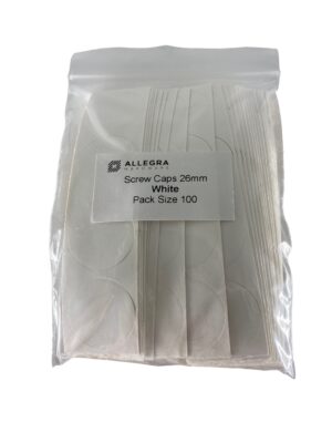 Melamine Screw Caps - 19mm, 26mm, 32mm, 38mm, Rafix - White